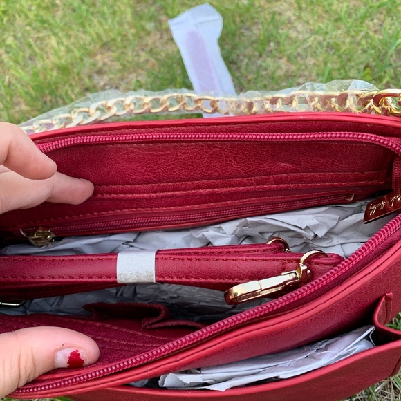 NWT Wine Crossbody Purse - Picture 5 of 8